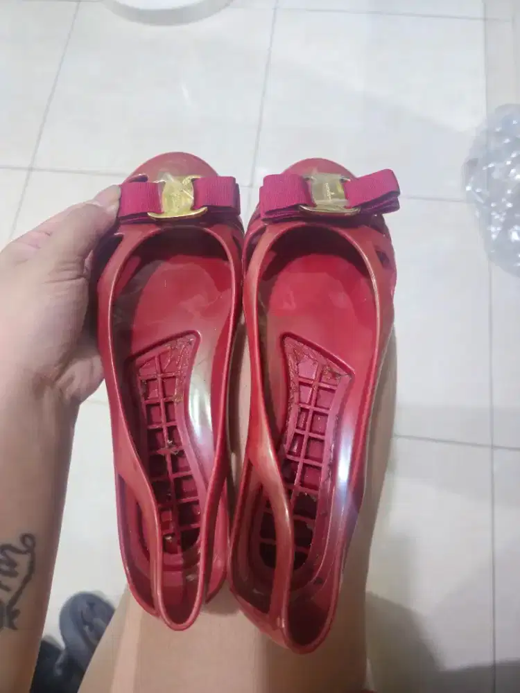 Jelly shoes salvatore ferragamo flat
