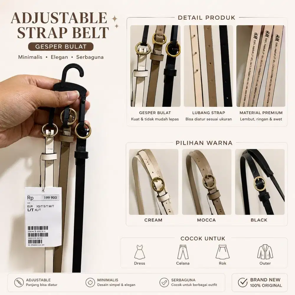 Belt H&M 3pcs bundling
