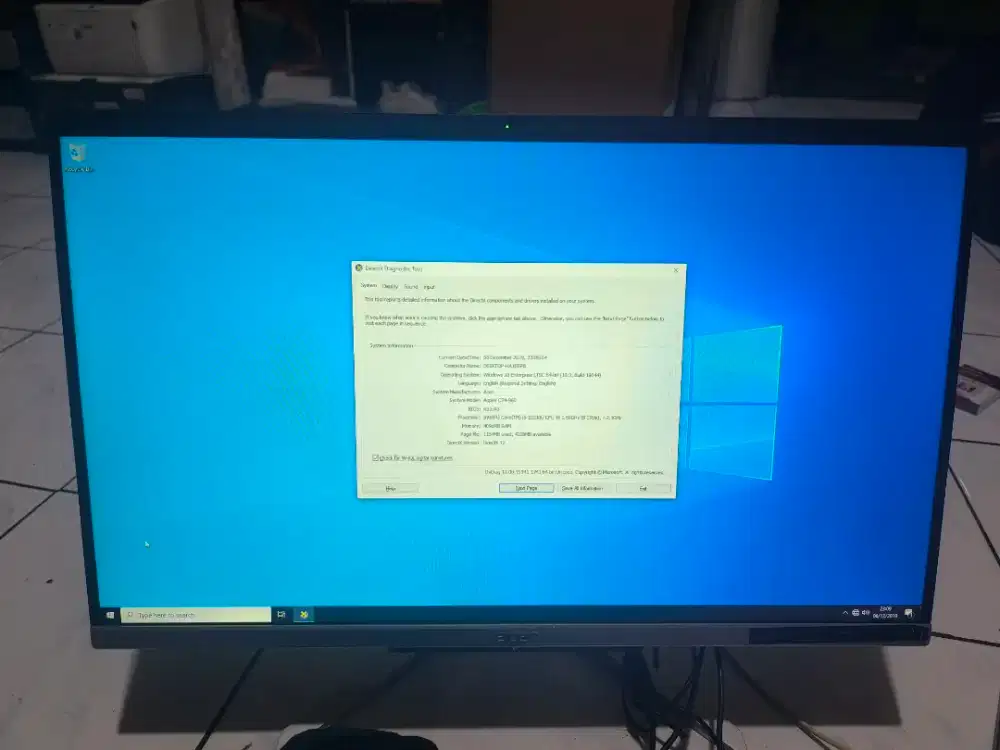 PC ALL IN ONE, ACER ASPIRE C24-960, CORE I5 GEN 10, RAM 4GB ,HDD 1TB