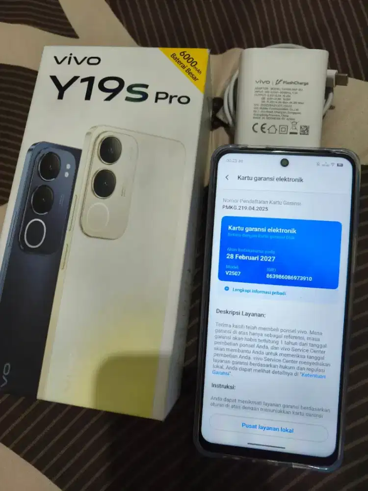 Vivo Y19s Pro 4/128Gb Fullset Baru Pakai 4 Bulan Mulus No Minus
