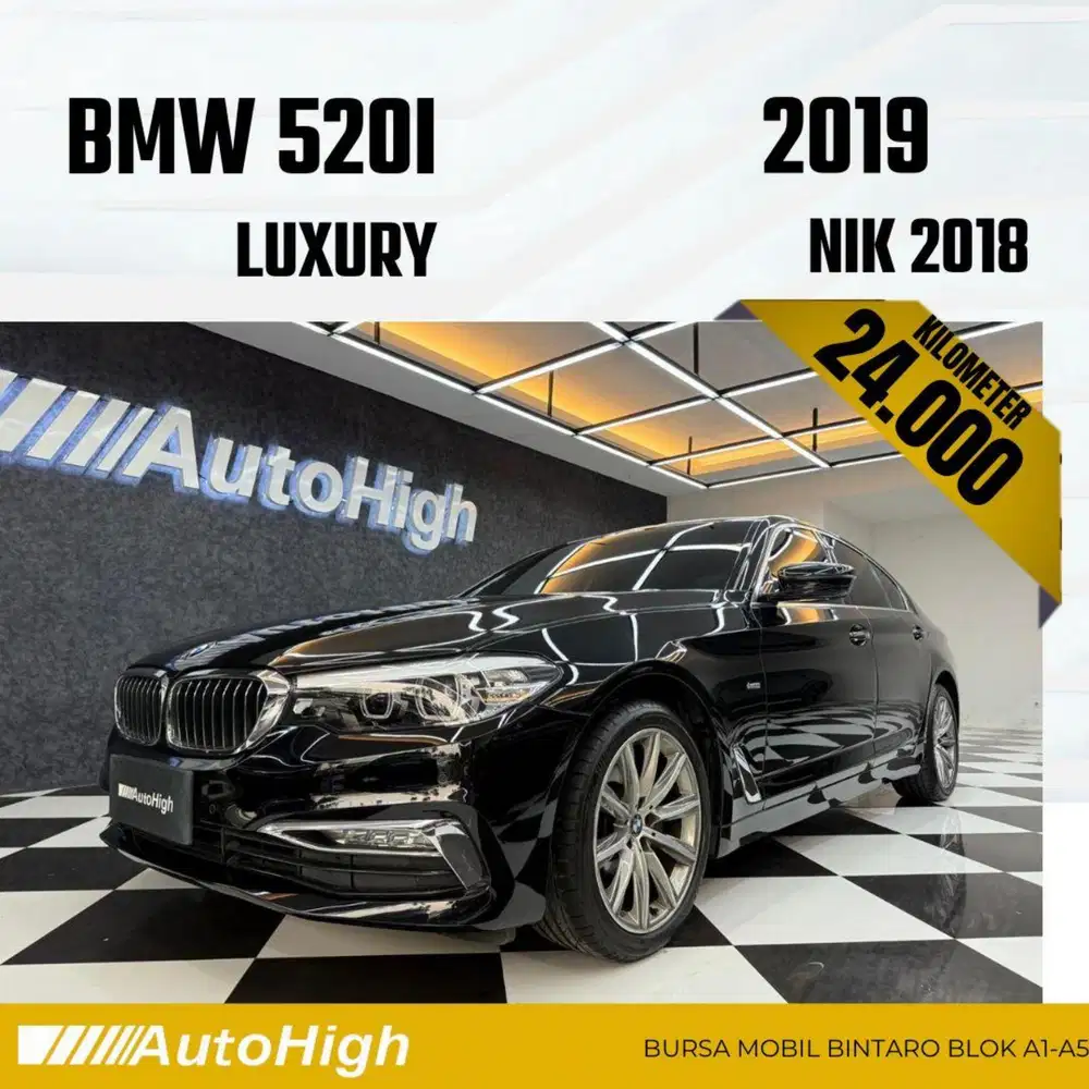 DP10% [Km24.000] 520i Luxury 2018 Black Reg 2020 #AUTOHIGH