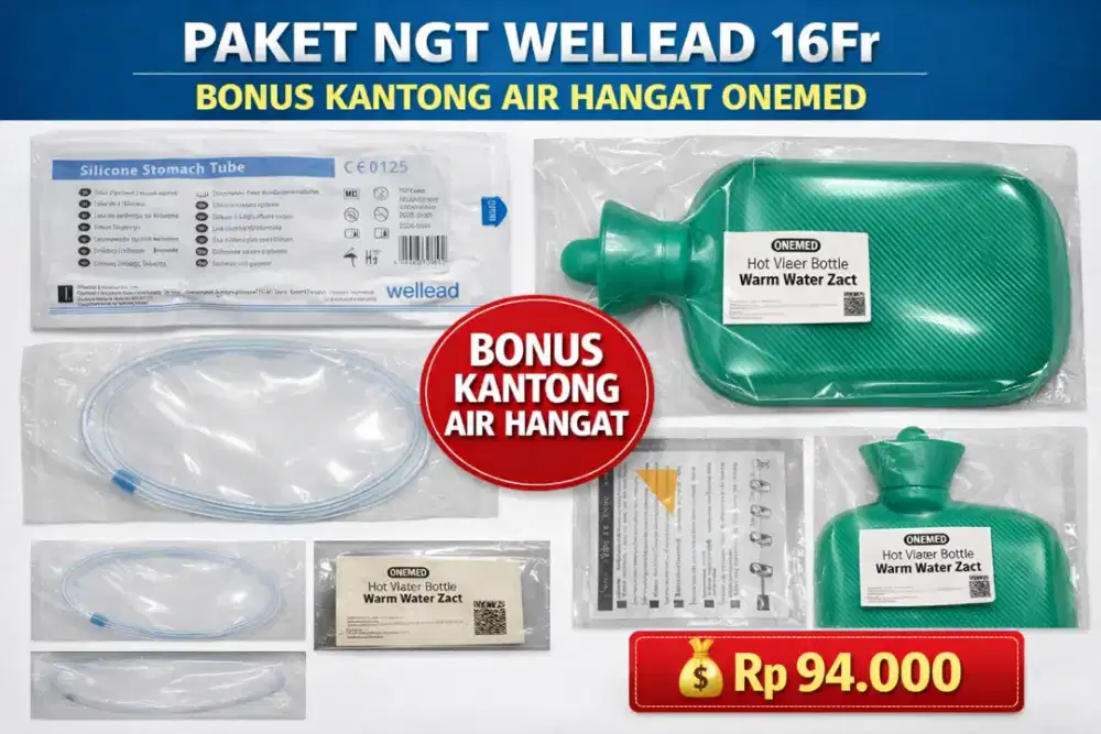 Paket Sillicone NGT Wellead 16Fr + bonus Warm Water Zact Onemed