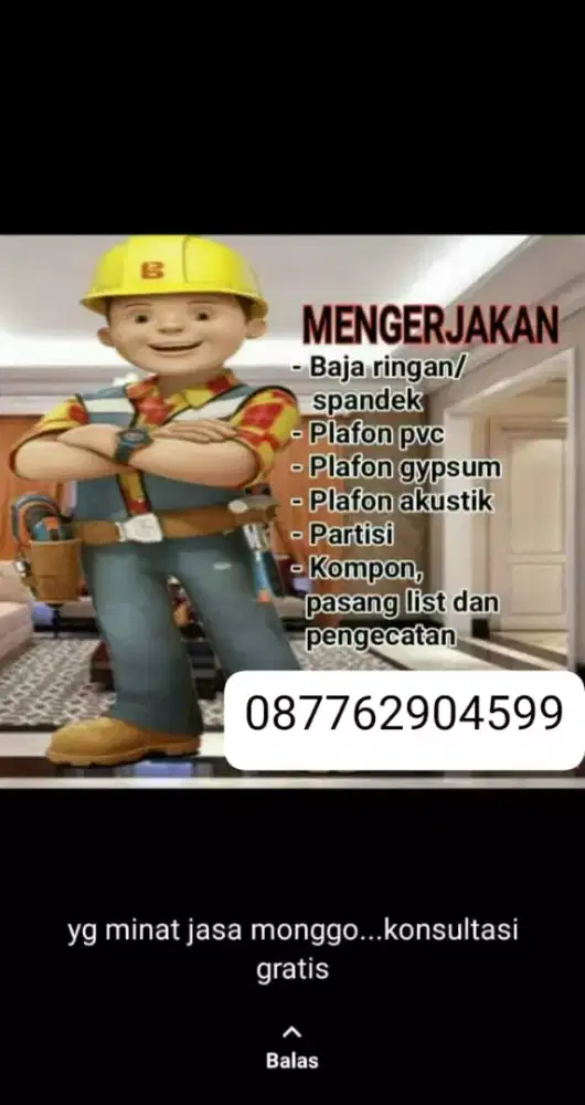 Tukang bangunan panggilan perbaikan rumah renovasi dll
