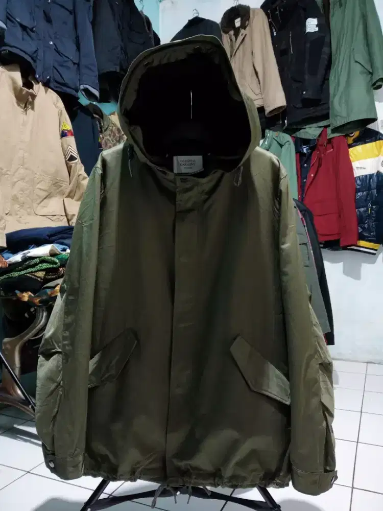 MEN'S BIGI Ya ssential Garment Canvas Hoodie Military Style Jacket