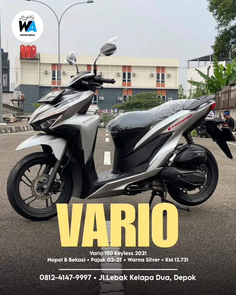 UNIT ISTIMEWA Honda Vario 150 Keyless Tahun 2021 Cash/Kredit