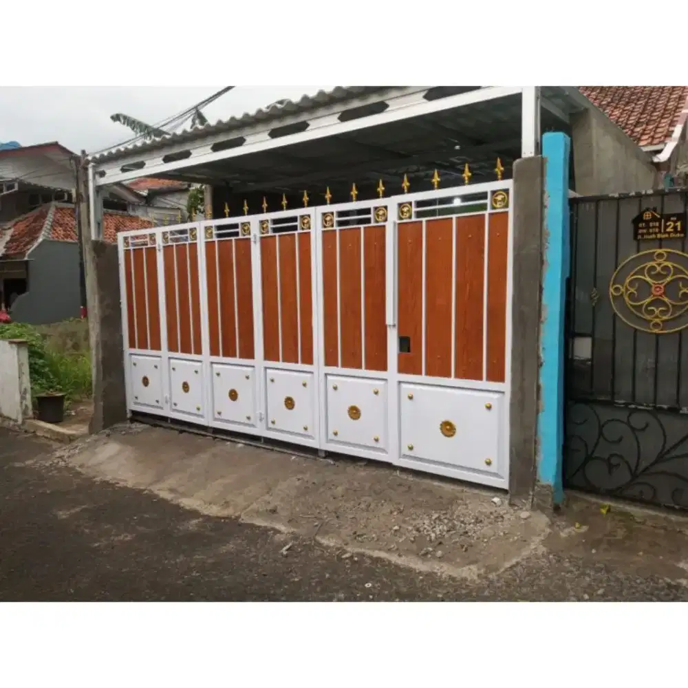 PINTU PAGAR BESI MOTIF GRC