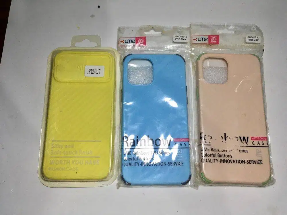 Casing Case iphone 12 pro max softcase rainbow