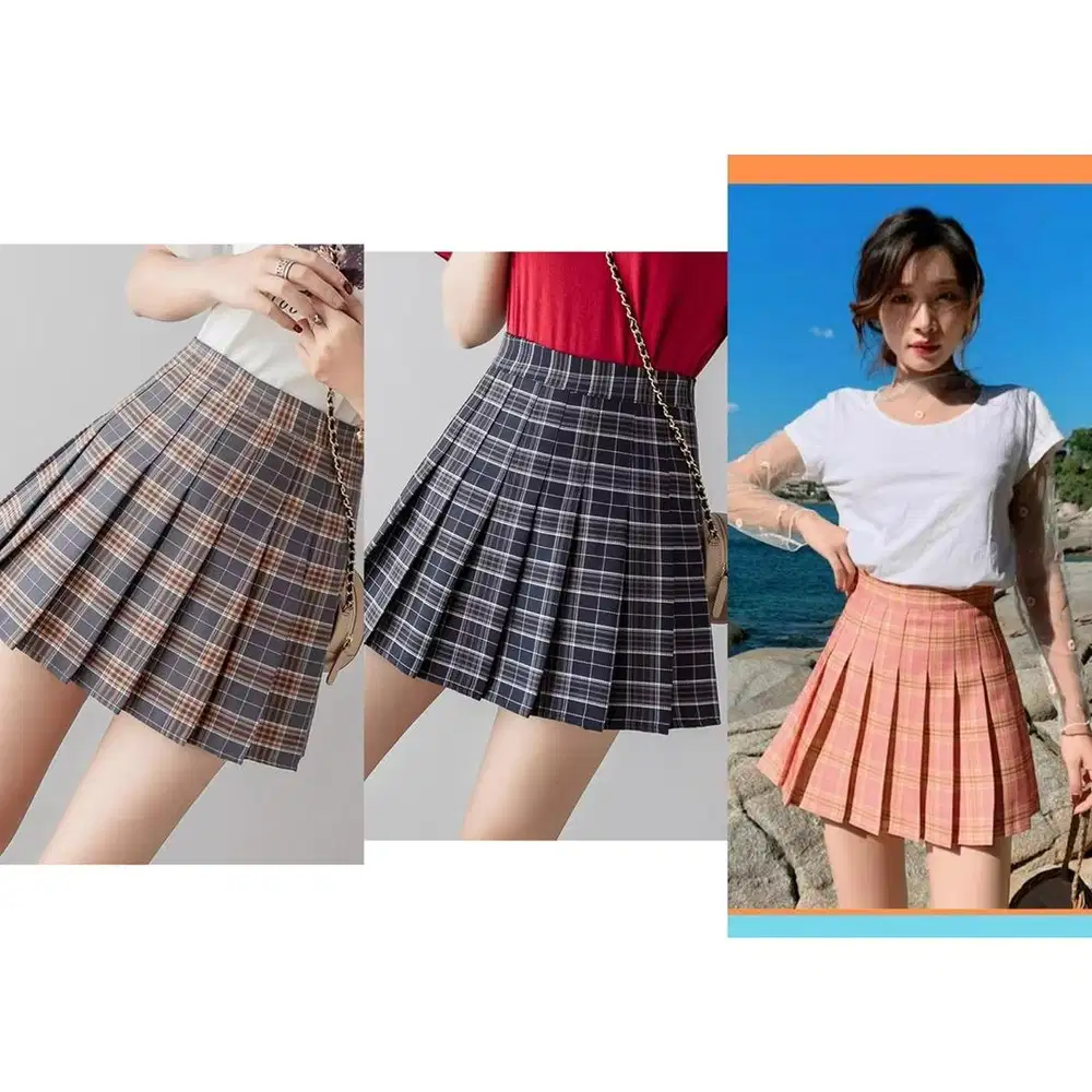 Rok Celana Wanita Dewasa Motif Kotak