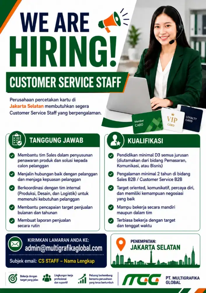 Lowongan STAFF PENJUALAN
