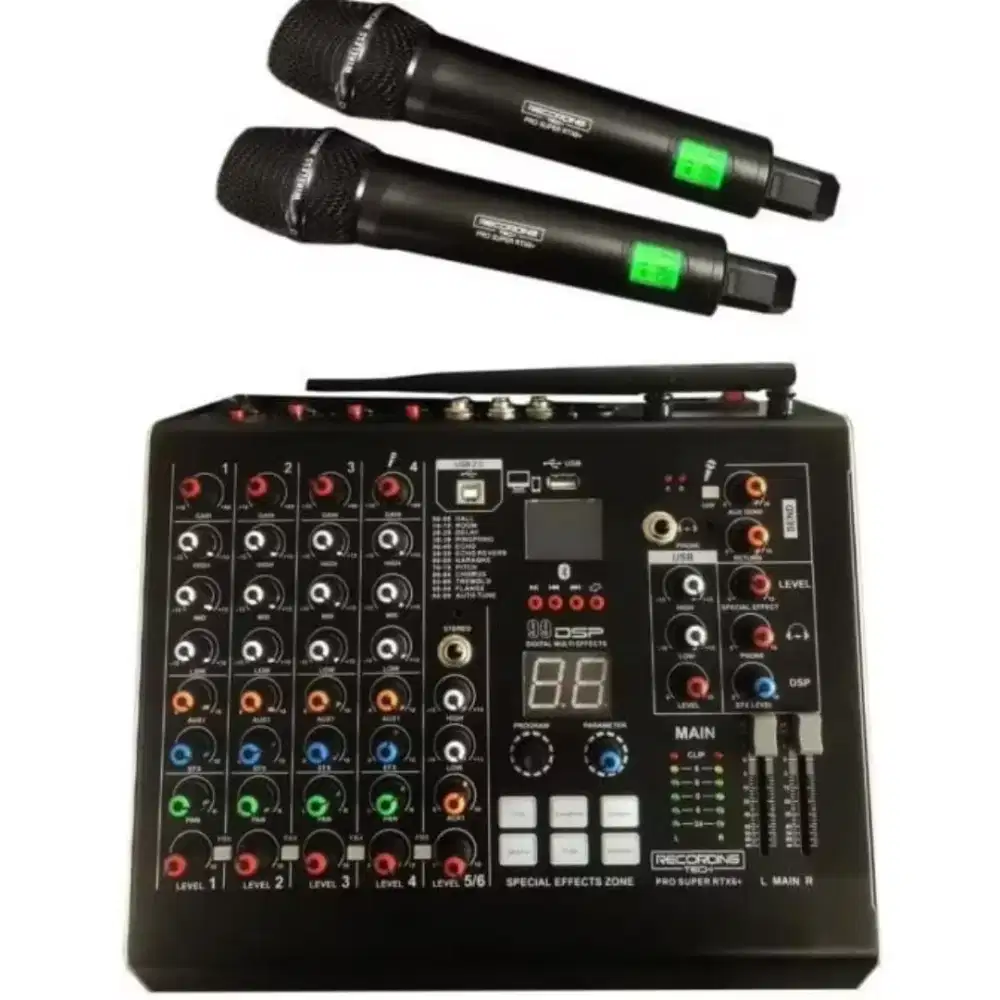 Mixer Recording tech RTX 6 PLUS dus, mic wireless, usb komplit