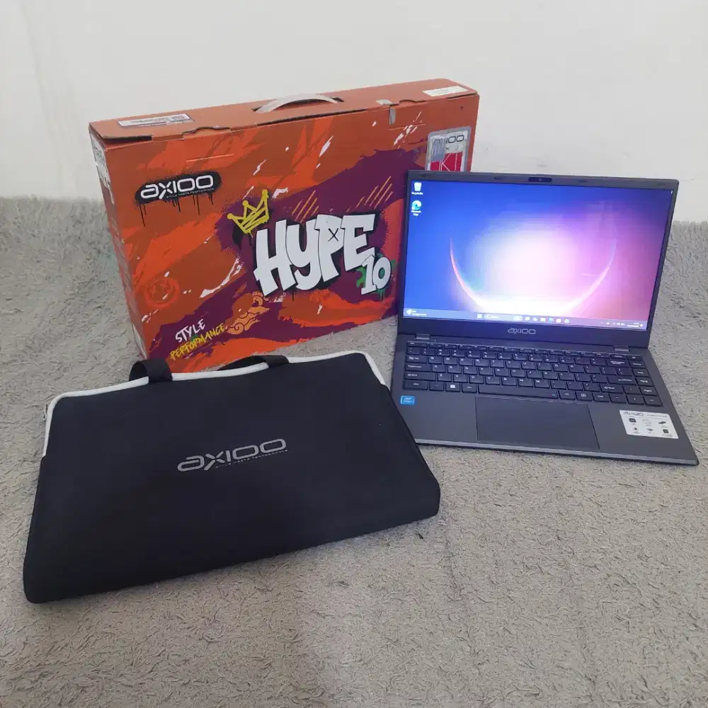 Laptop Axioo SlimBook Hype 10 8/256 Fullset Mulus Garansi
