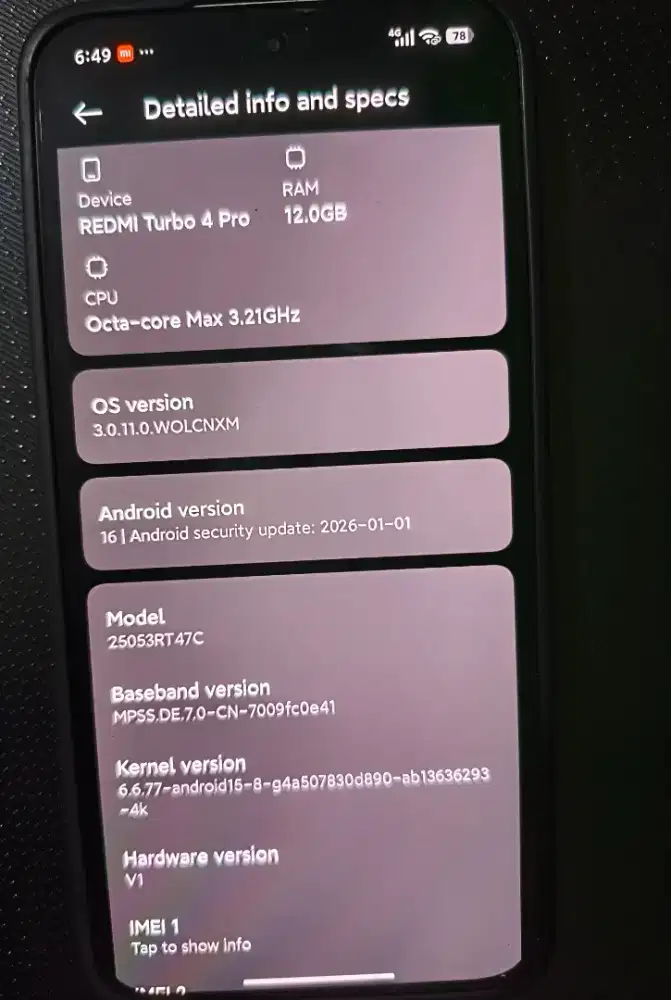 Redmi turbo 4 pro China version