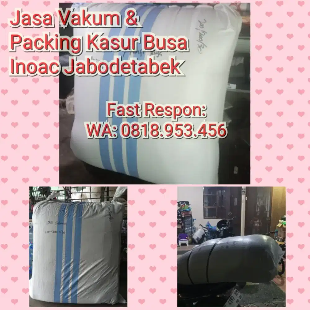 Jasa Vakum Kasur Busa Inoac dan Packing buat pindahan Jabodetabek