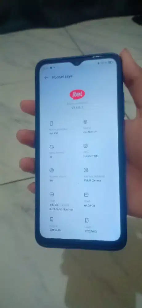 Hp itel a50 hp dan charger