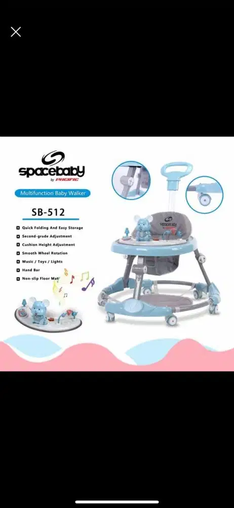 Baby walker 512, ada dorongan ada alas kaki