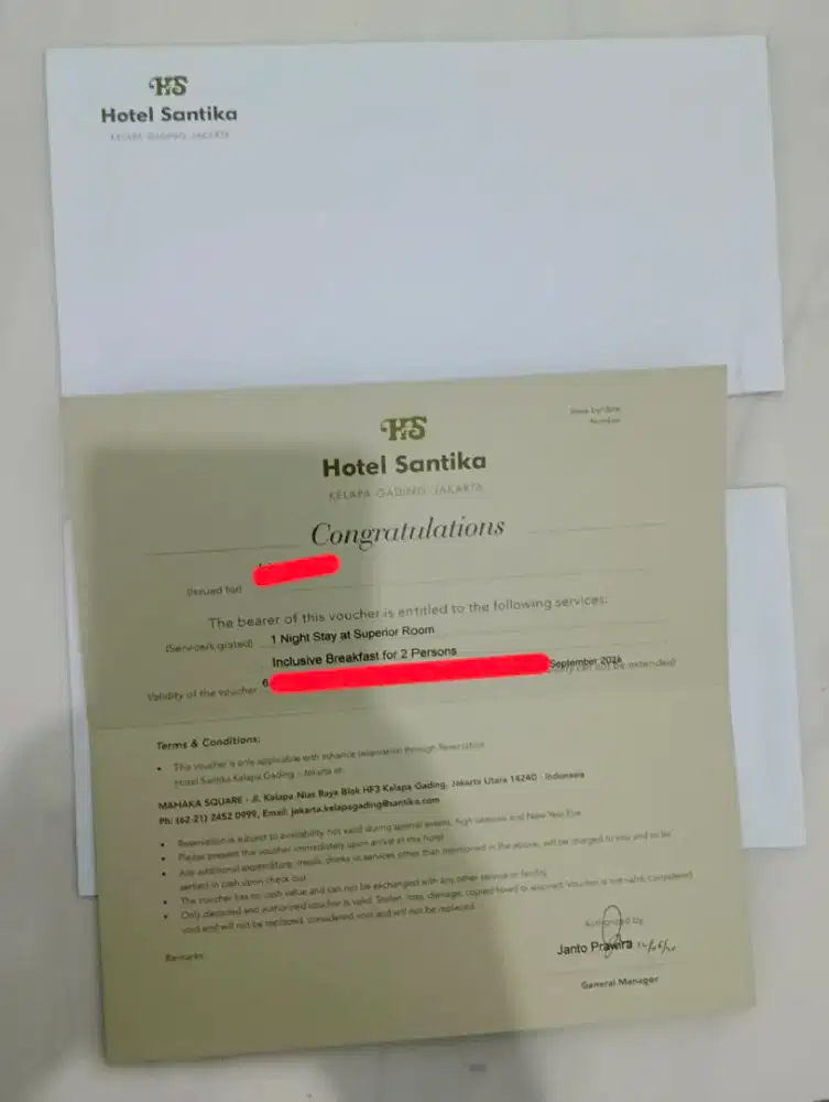 Voucher Hotel Santika - Kelapa Gading