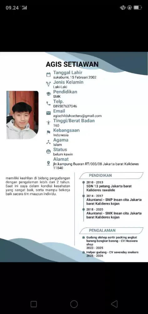 Cari pekerjaan serius