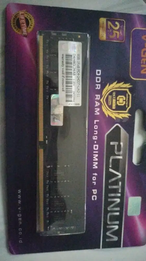Ram V-GEN ddr4 8gb PC 2400