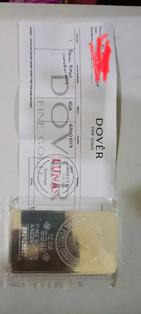 perak 10 oz RCM Silver Bar