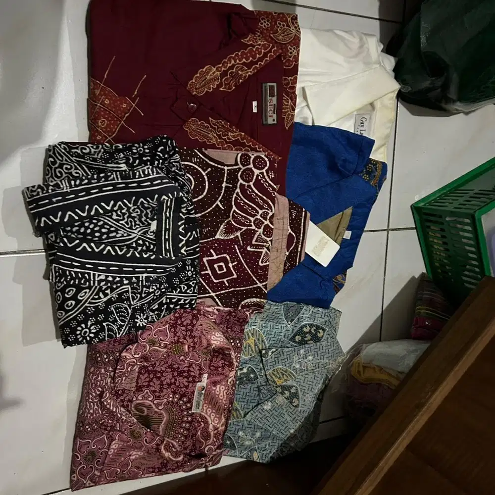 Baju kemeja batik ukuran XL gratis