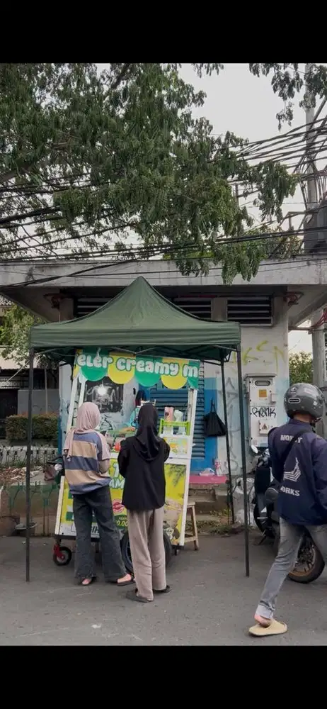 Dijual gerobak bekas jualan es teler creamy