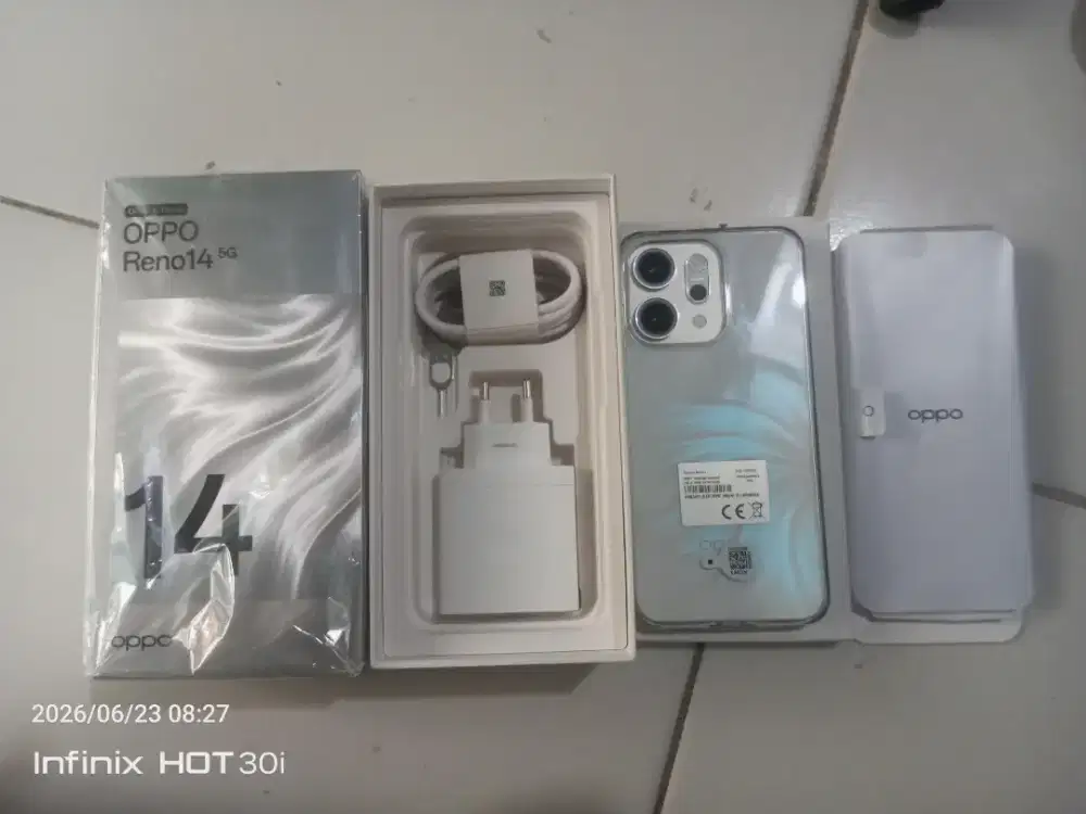 Hp Reno 14 5g 12/256 new open box saja