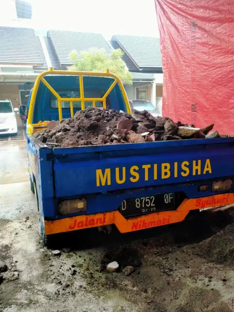 Jasa angkut & buang brangkal puing barangkal sampah daun prabotan dll