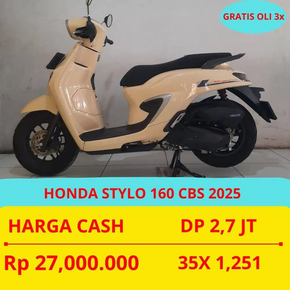 HONDA STYLO 160 CBS 2025 DP MURAH 2,7 JUTA GUYS