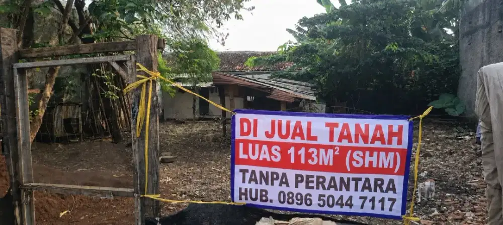 Dijual Tanah 113 M² siap bangun 450 Juta Nego
