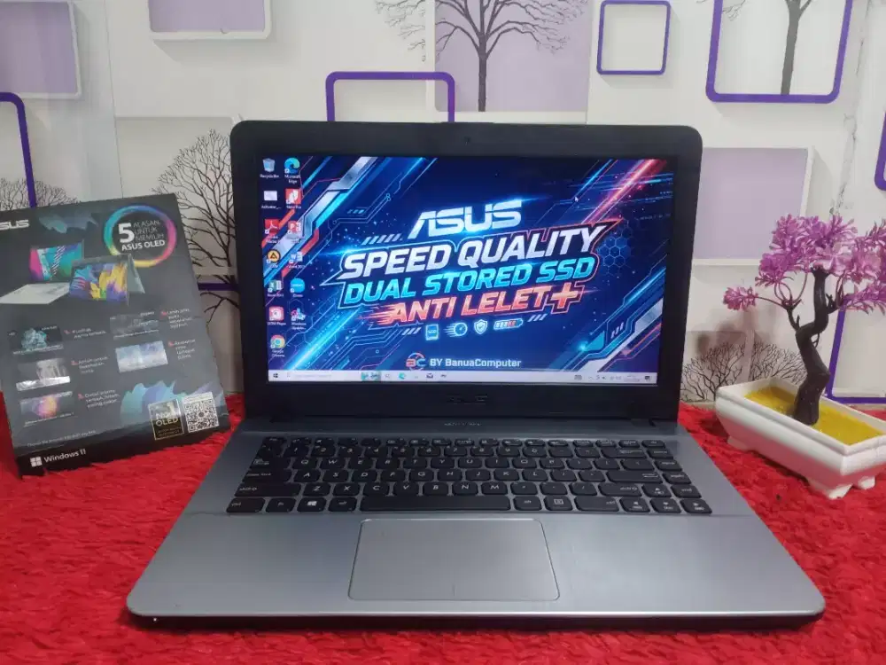 Laptop Asus layar 14 inch SSD anti lelet siap pakai