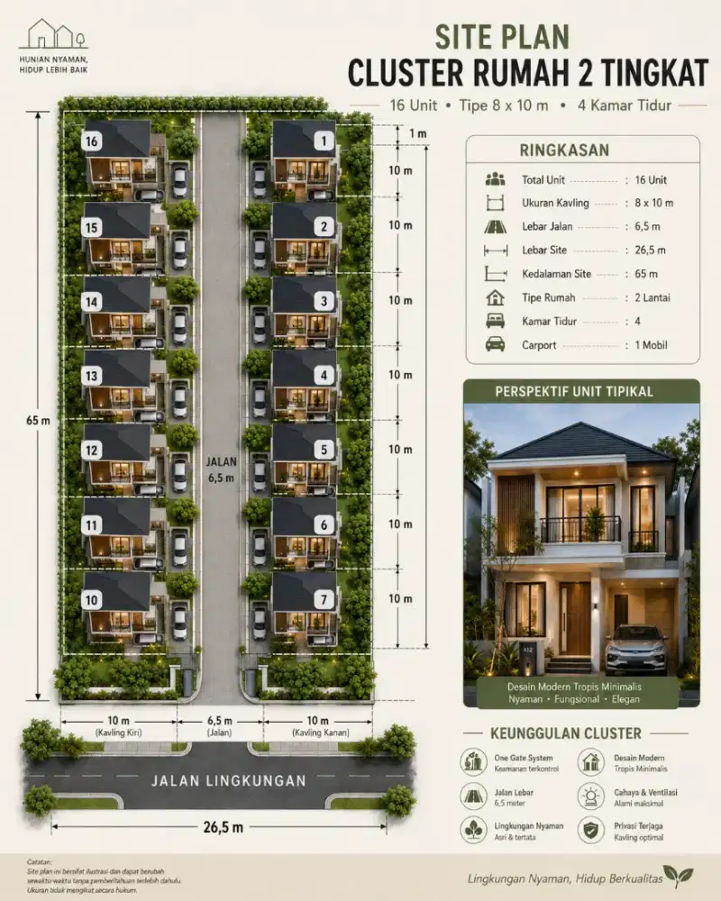 Dijual tanah bisa dibikin perumahan Cluster