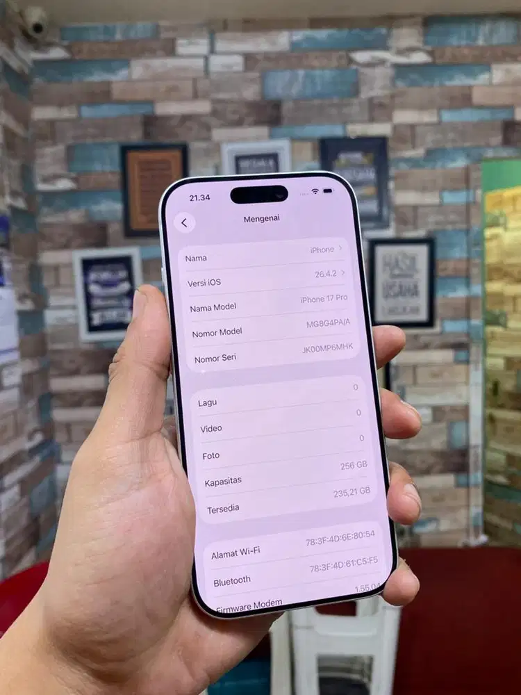 iphone 17 pro 256gb silver second resmi