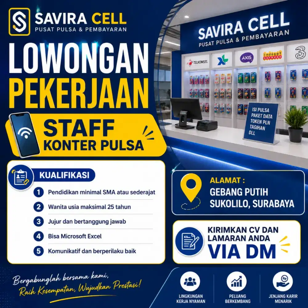 Dibutuhkan segera slot terbatas
