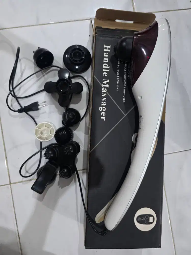 Hand Massager Elektrik Multifungsi + 6 Kepala Pijat | Jarang Dipakai |