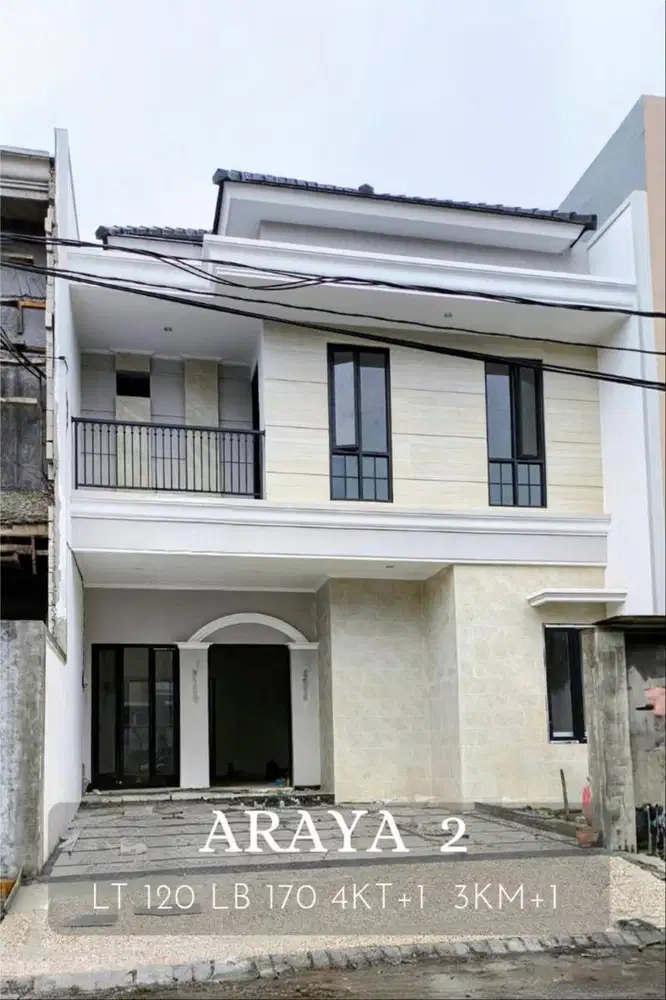 Jual Cepat Rumah Baru Minimalis Bagus di Perum Araya 2 Surabaya Timur
