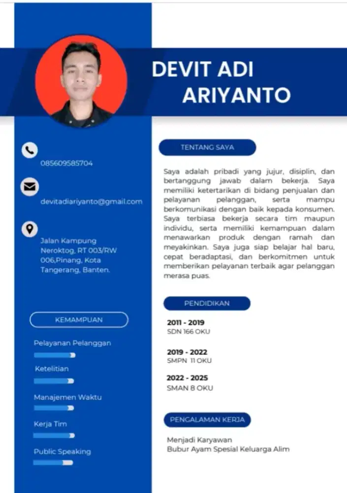 Info lokernya untuk lulusan SMA