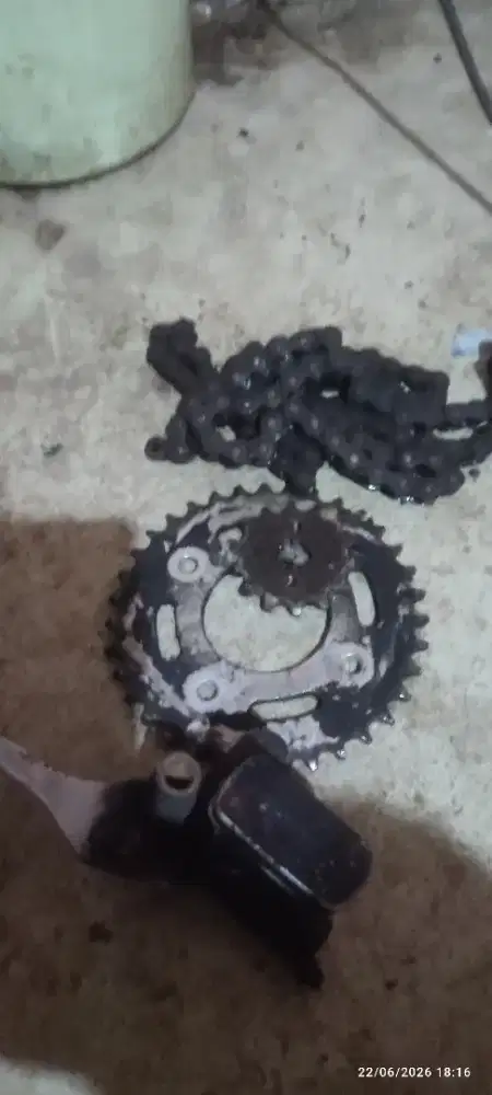 rantai Gear depan belakang handle rem ORI Supra X