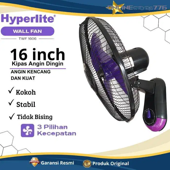 kipas dinding hyperlite 16 inc