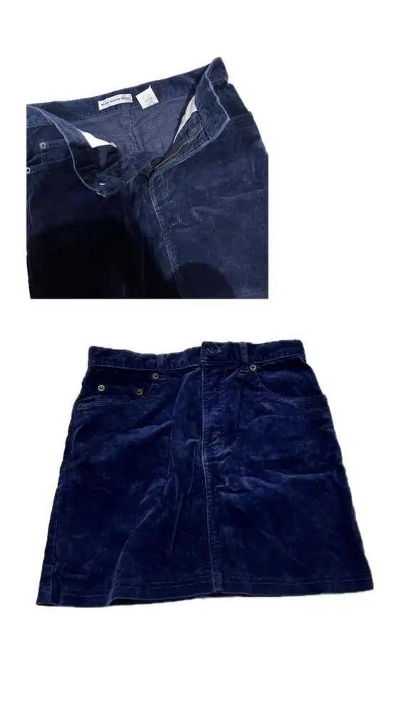 Rok mini corduroy navy