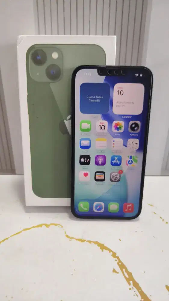 iPhone 13 green inter 128 Bh 81% orian Tt on Fc on siap pakai