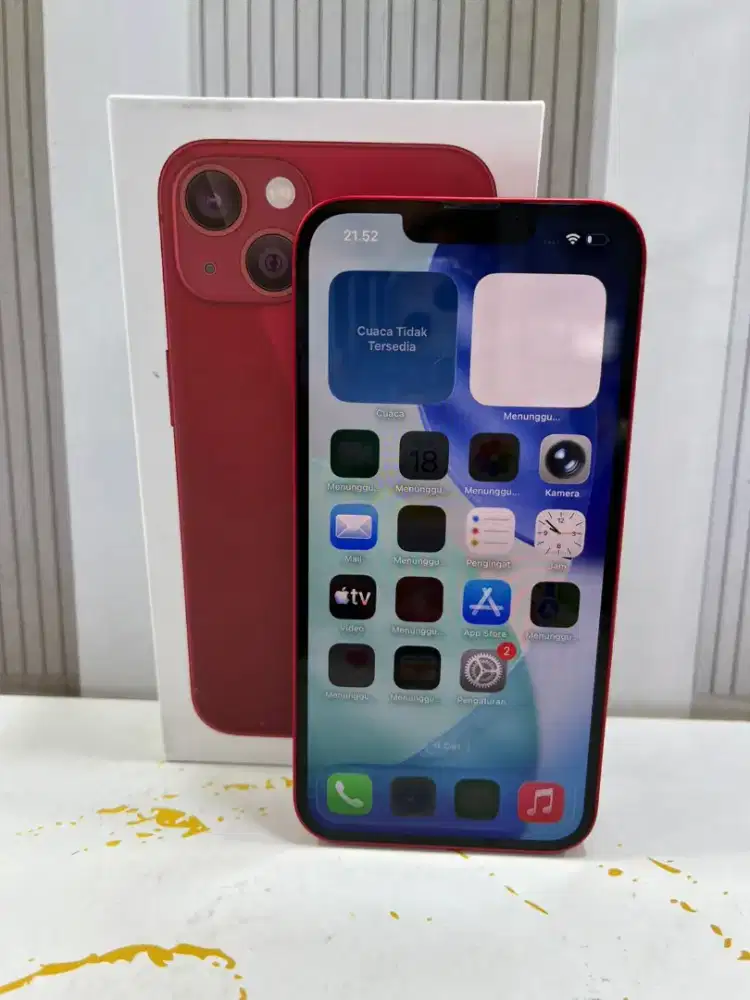 iPhone 13 Red inter 256 Bh 78% Orian Minus ada Dent dikit dbwah