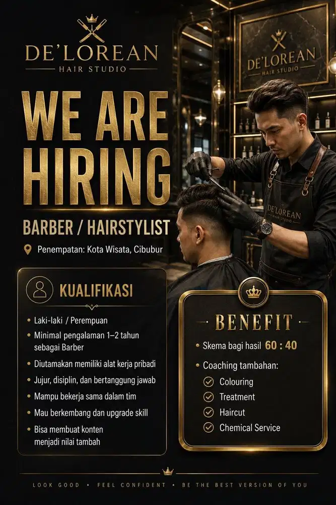 Lowongan Barber / pangkas rambut