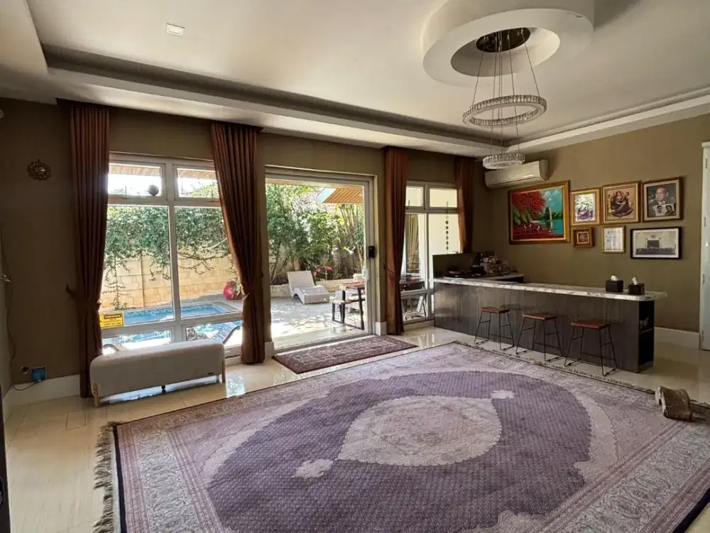 Dijual Rumah Mewah Luas Fully Furnished Ada Swimming Pool Dekat Stasiun Pondok Ranji di Bintaro Jaksel Pu-17352