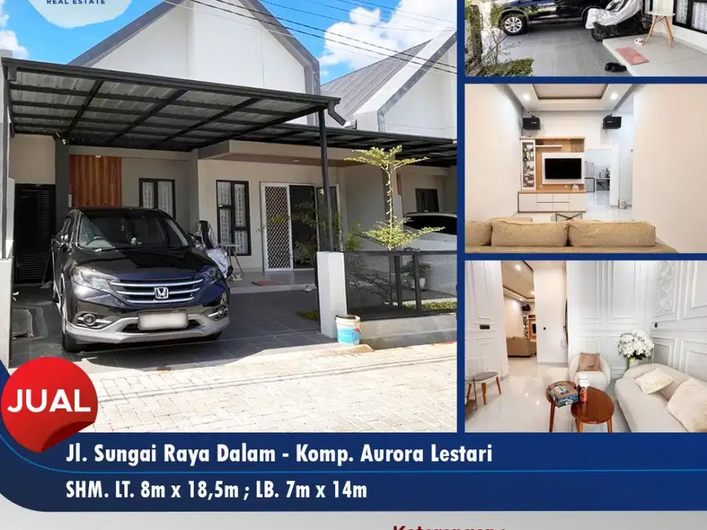 Rumah Siap huni lokasi serdam komp aurora lestari, Kubu Raya