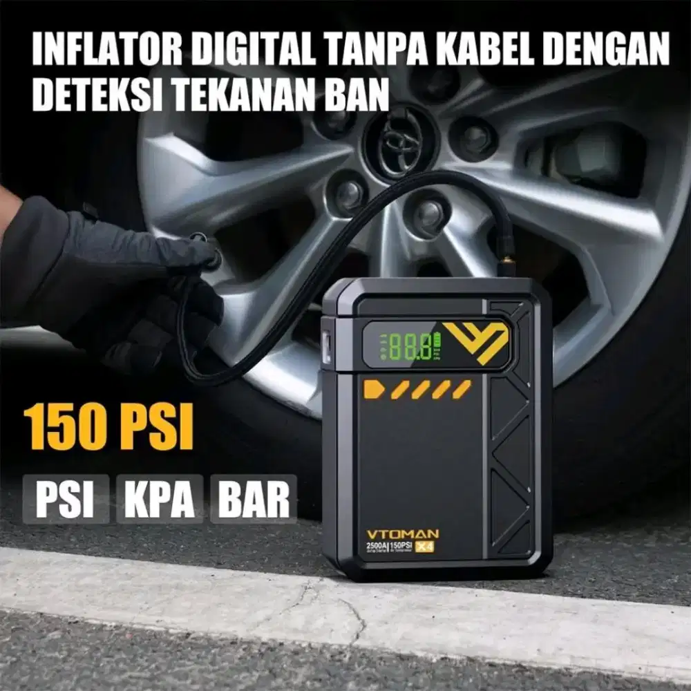 Vtoman x4 jumper aki mobil 10000 Mah pompa portable car jump stater