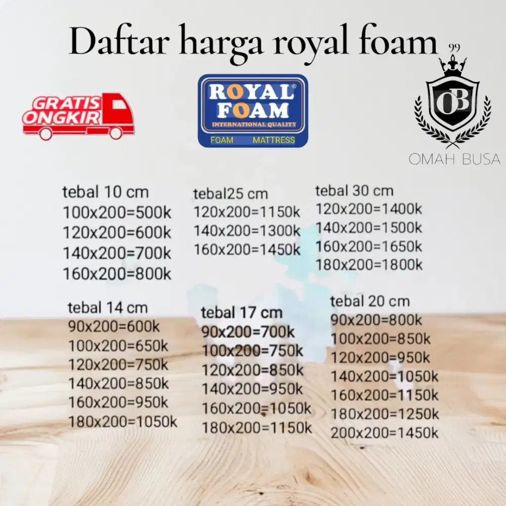 Kasur busa royal foam original