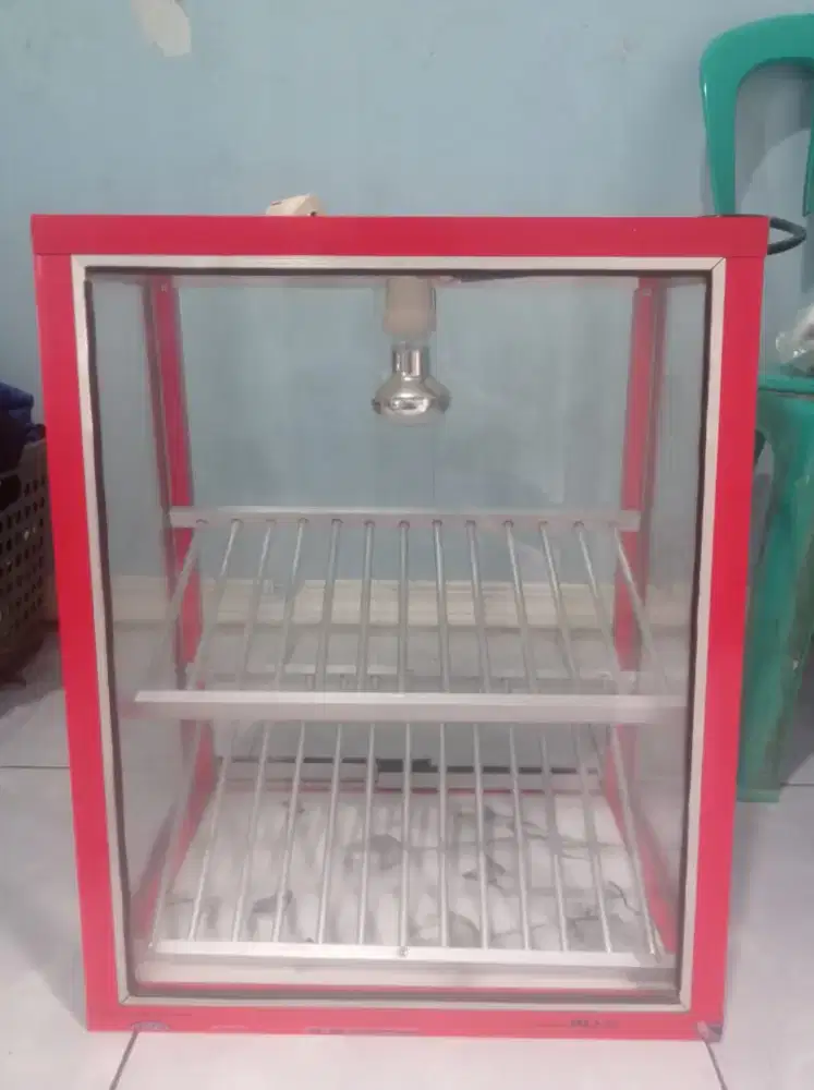 Jual etalase pemanas fried chicken deltastar UK p 45, l 30,t.55