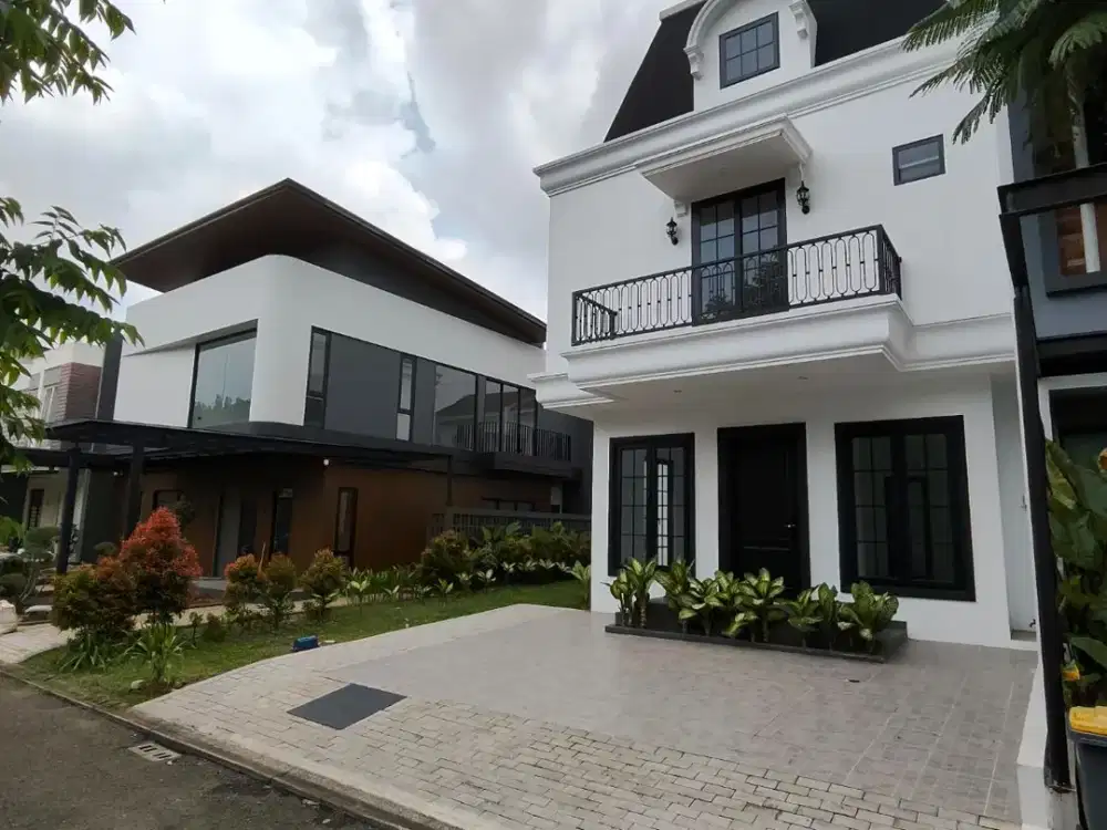 Dijual Rumah American Classic Design Hoek Badan 3 Lantai The Icon BSD City