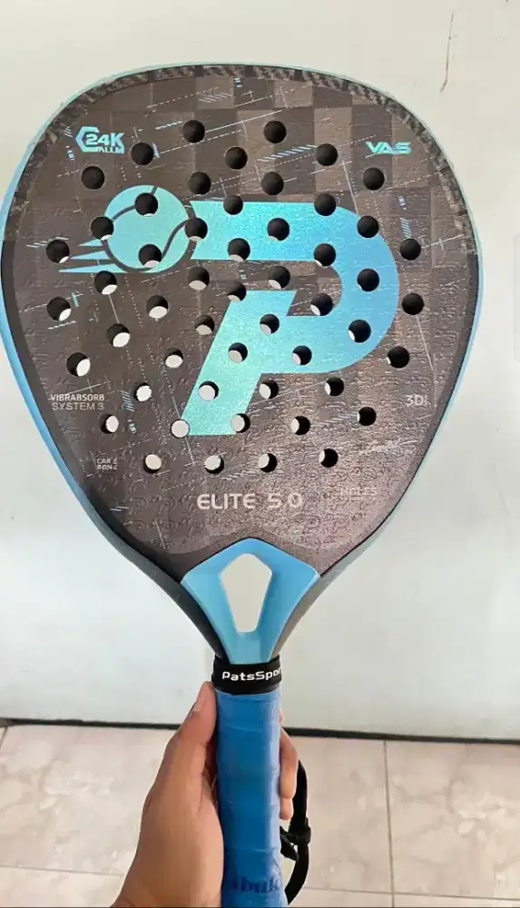 Raket Padel PATS SPORT 2025 24K Carbon Diamond Shape Like New