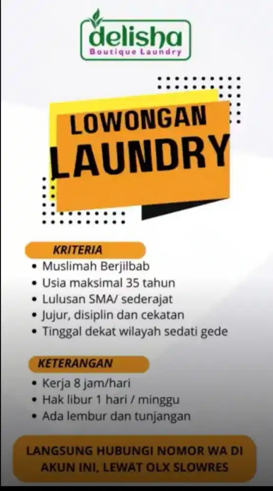 Lowongan Kerja Laundry